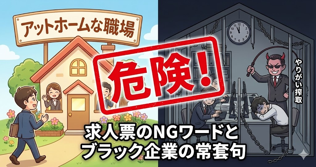 「アットホームな職場」は危険？求人票のNGワードとブラック企業の常套句