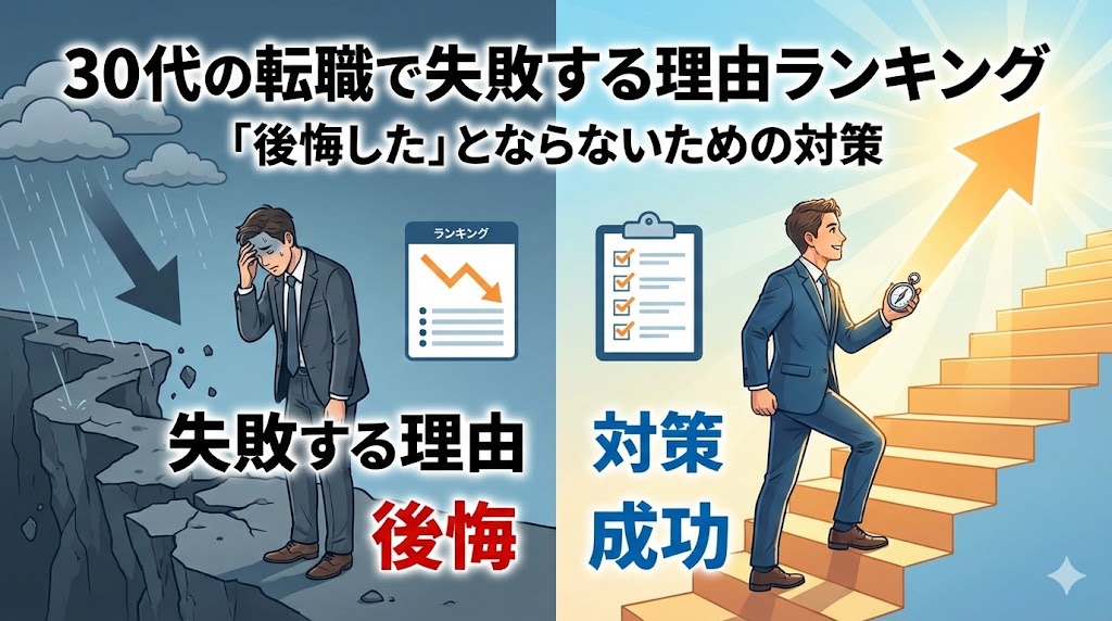 30代の転職で失敗する理由ランキング｜「後悔した」とならないための対策