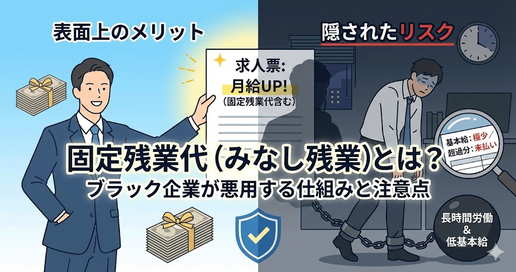 固定残業代（みなし残業）とは？ブラック企業が悪用する仕組みと注意点