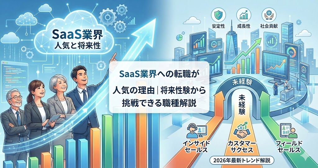 SaaS業界への転職が人気の理由｜将来性と未経験から挑戦できる職種解説