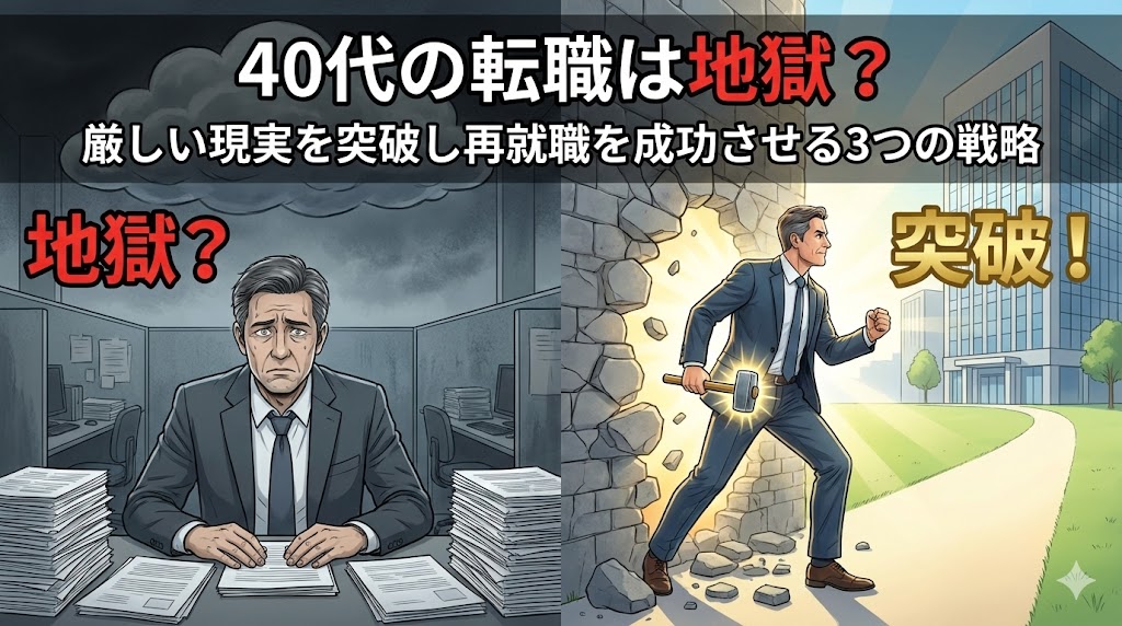 40代の転職は地獄？厳しい現実を突破し再就職を成功させる3つの戦略
