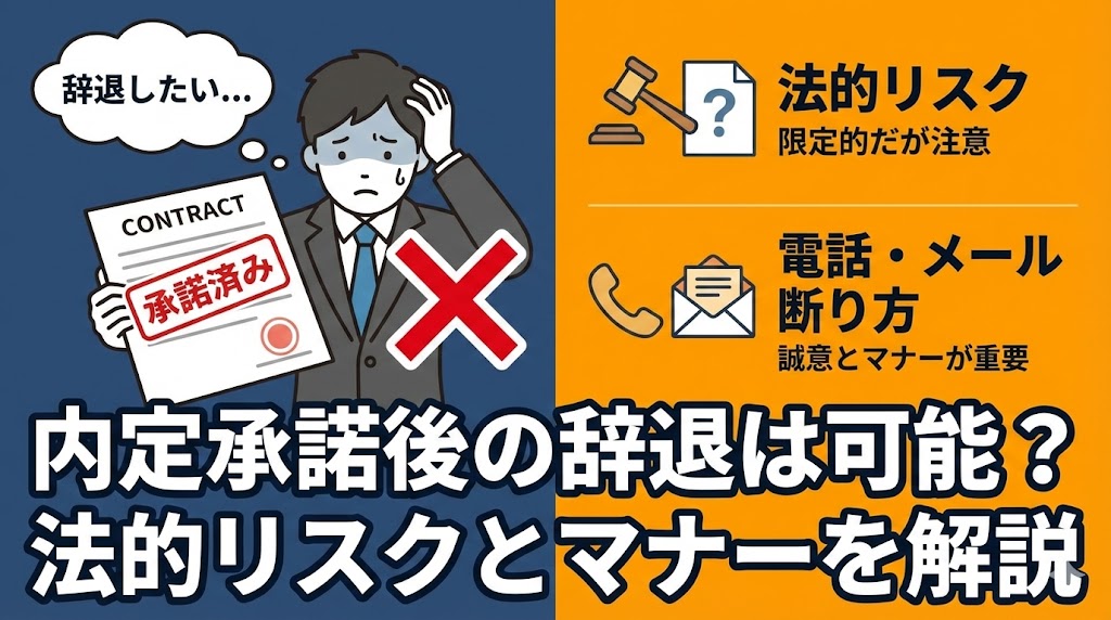 内定承諾後の辞退という禁断の決断：法的リスクの真実と誠意ある断り方マナー