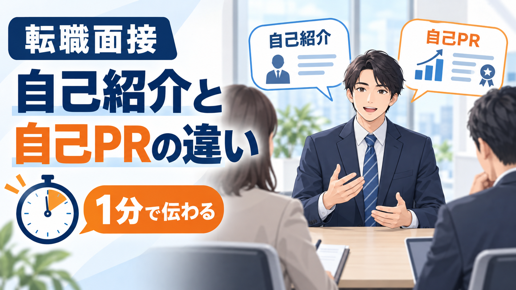 転職面接の自己紹介と自己PRの違い｜1分で伝わる例文