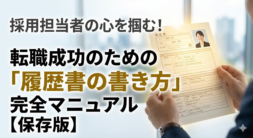 【保存版】採用担当者の心を掴む！転職成功のための「履歴書の書き方」完全マニュアル