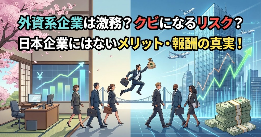 外資系企業は激務？クビになるリスクと日本企業にはないメリット・報酬