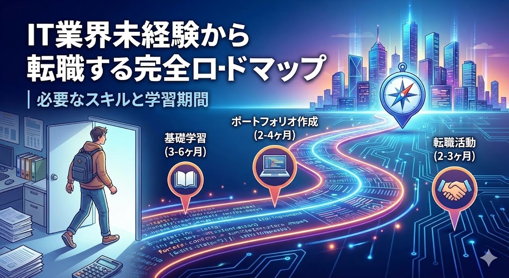 IT業界未経験から転職する完全ロードマップ|必要なスキルと学習期間