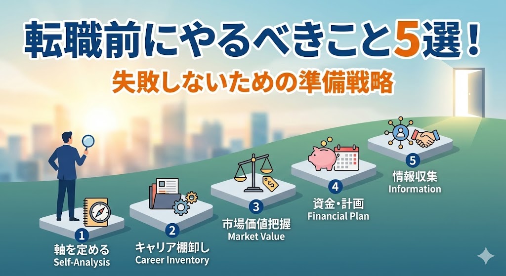 転職前にやるべきこと5選！失敗しないための「戦略的準備」リスト