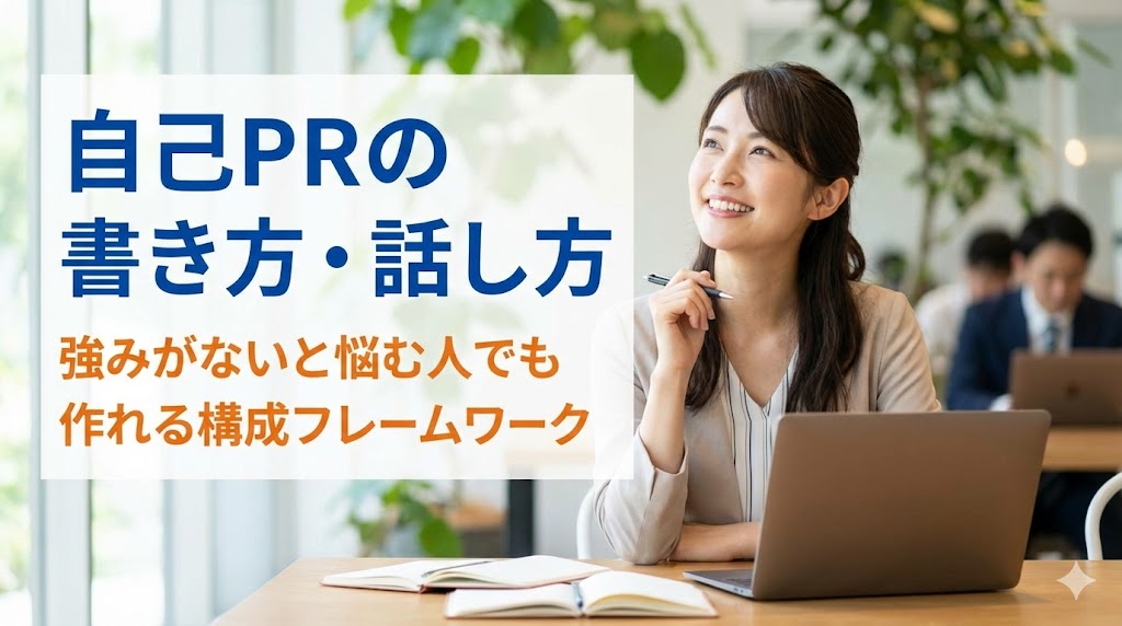 自己PRの書き方・話し方｜強みがないと悩む人でも作れる構成フレームワーク