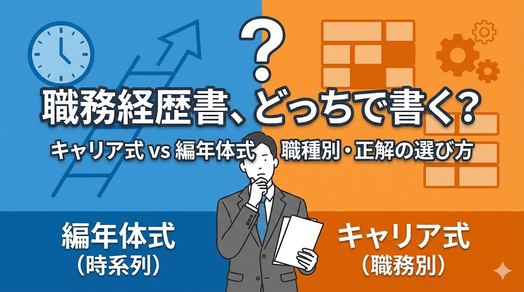 職務経歴書の形式選びで決まる採用確率：キャリア式と編年体式の完全攻略ガイド