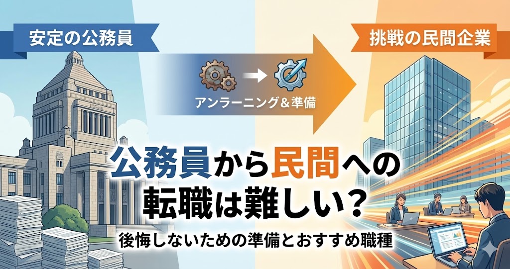 公務員から民間への転職は難しい？後悔しないための準備とおすすめ職種