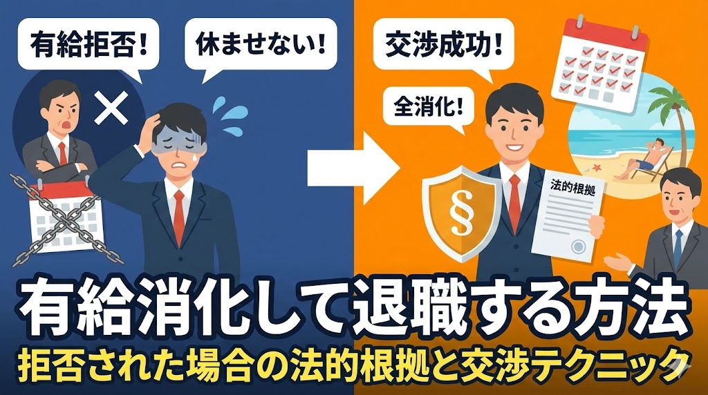 有給消化を勝ち取る退職戦略：拒否を無効化する法的武器と賢い交渉術
