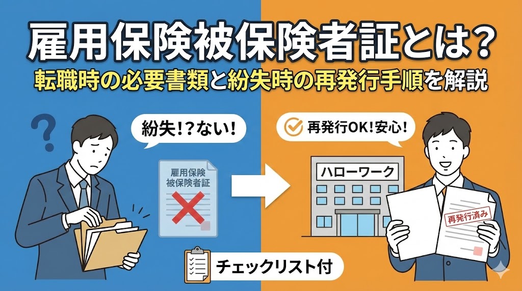 転職活動の最終関門：雇用保険被保険者証の正体と紛失時の救済策