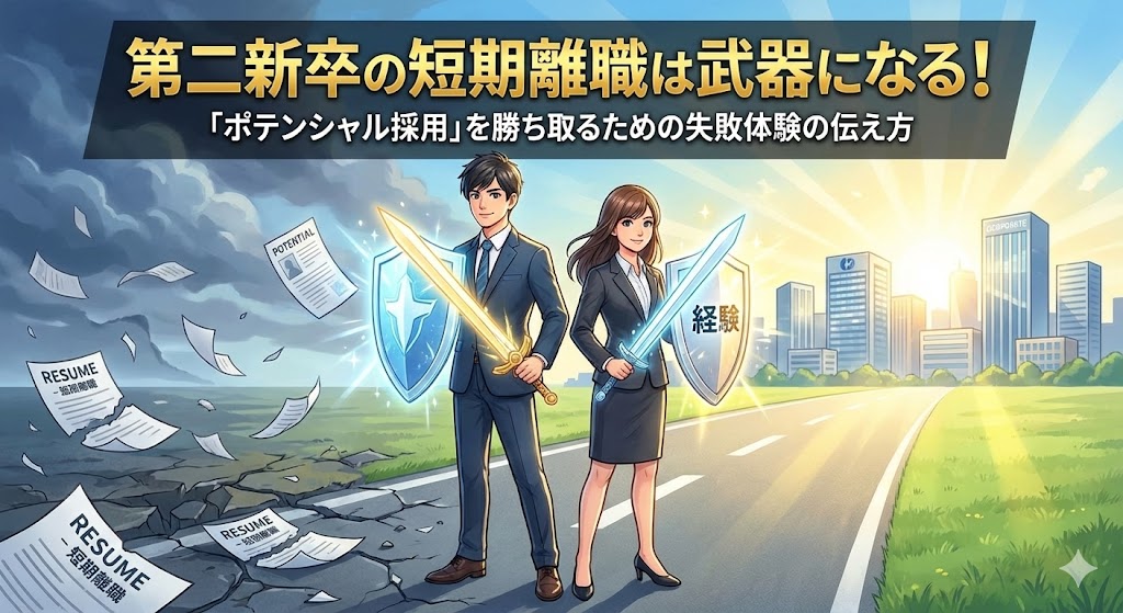 第二新卒の短期離職は武器になる？「ポテンシャル採用」を勝ち取るための失敗体験の伝え方