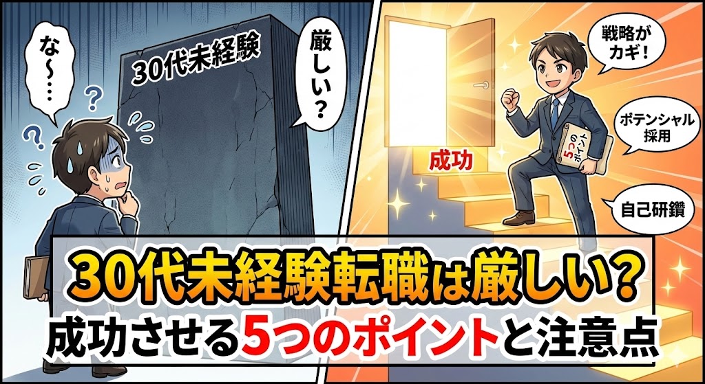 30代未経験転職は厳しい?成功させる5つのポイントと注意点