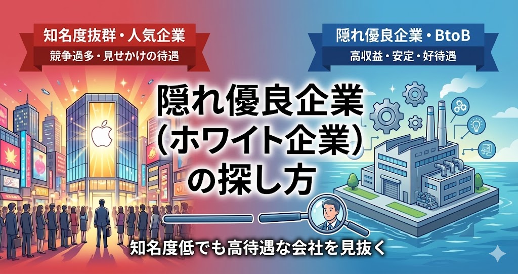 隠れ優良企業（ホワイト企業）の探し方｜知名度低でも高待遇な会社を見抜く