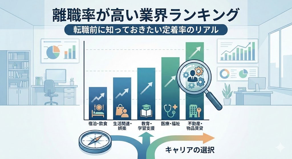 離職率が高い業界ランキング｜転職前に知っておきたい定着率のリアル