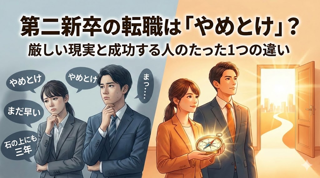 第二新卒の転職は「やめとけ」？厳しい現実と成功する人のたった1つの違い