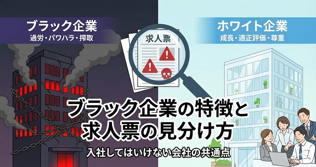 ブラック企業の特徴と求人票の見分け方｜入社してはいけない会社の共通点