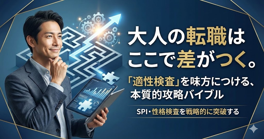 【大人の適性検査】大人の転職はここで差がつく。「適性検査」を味方につける、本質的攻略バイブル