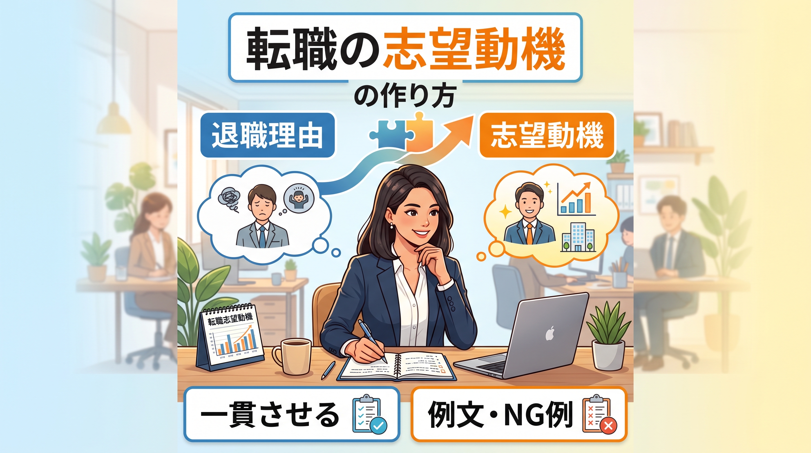 転職の志望動機の作り方｜退職理由と一貫させる例文・NG例