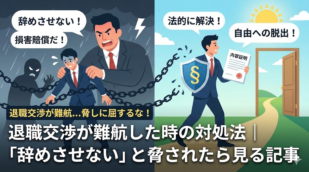 退職交渉が泥沼化した時の生存戦略：「辞めさせない」という脅しを無効化する方法