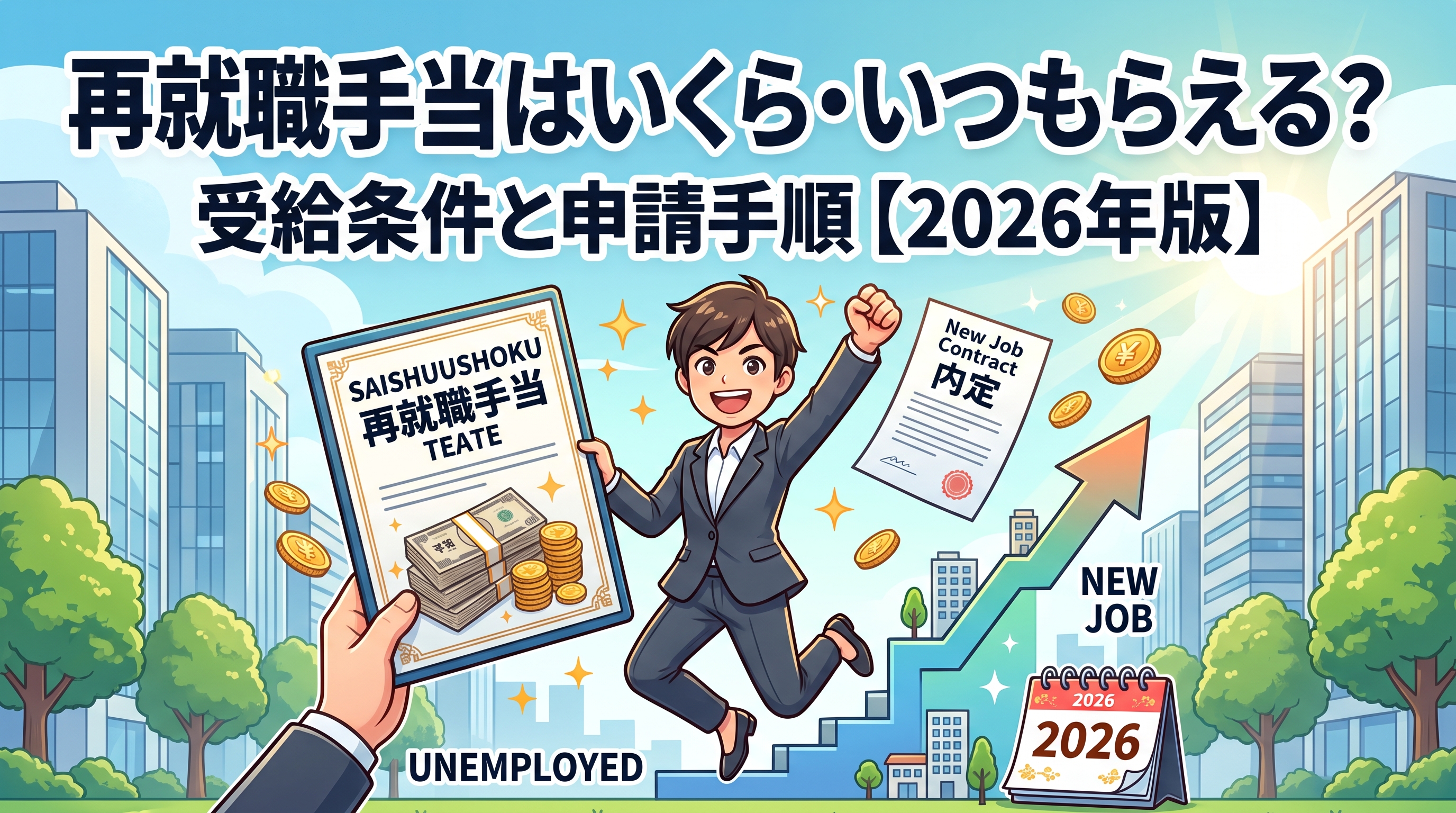再就職手当はいくら・いつもらえる？受給条件と申請手順【2026年版】