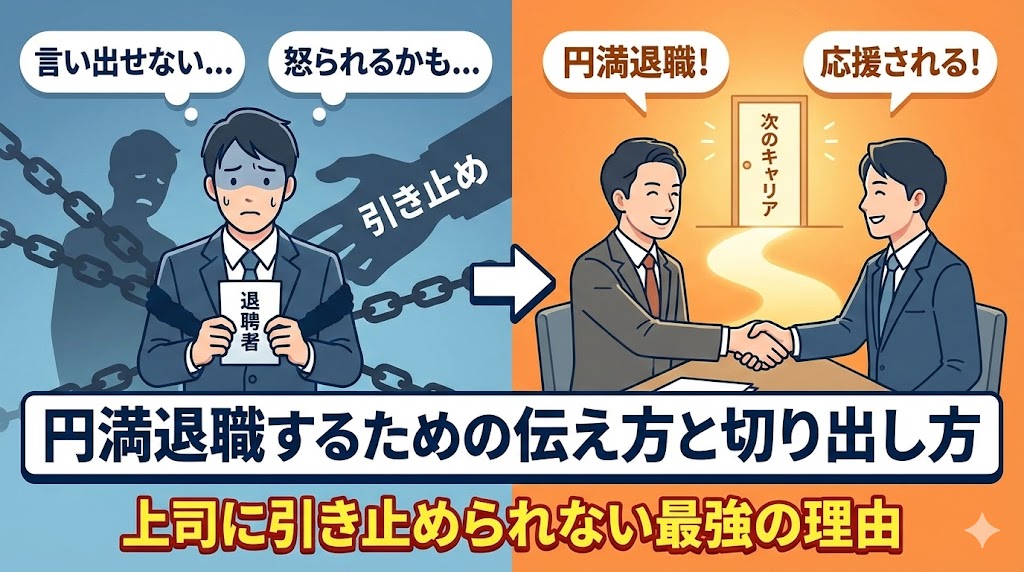 会社に引き止められない究極の円満退職術：上司が納得せざるを得ない伝え方とシナリオ